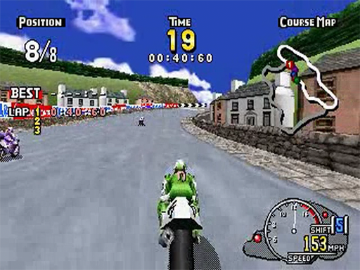 Manx TT SuperBike title screen for Sega Saturn